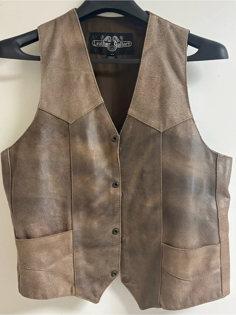 Leather Gallery Brown Suede Leather Vest